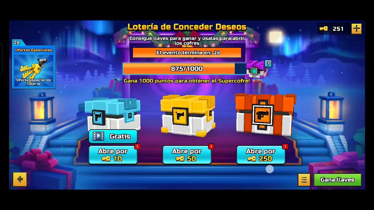 Pixel Gun 3D - abriendo el Super Cofre y Usando el arma 