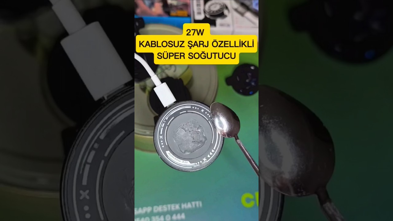 27W telefon soğutucu + kablosuz şarj &ouml;zelliği #pubgmobile #oyuncu #soğutucu