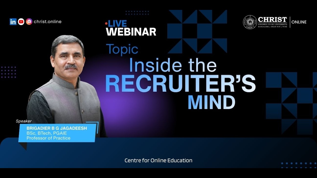 Inside a Recruiter’s Mind — Career Insights by Brigadier Jagadeesh B G