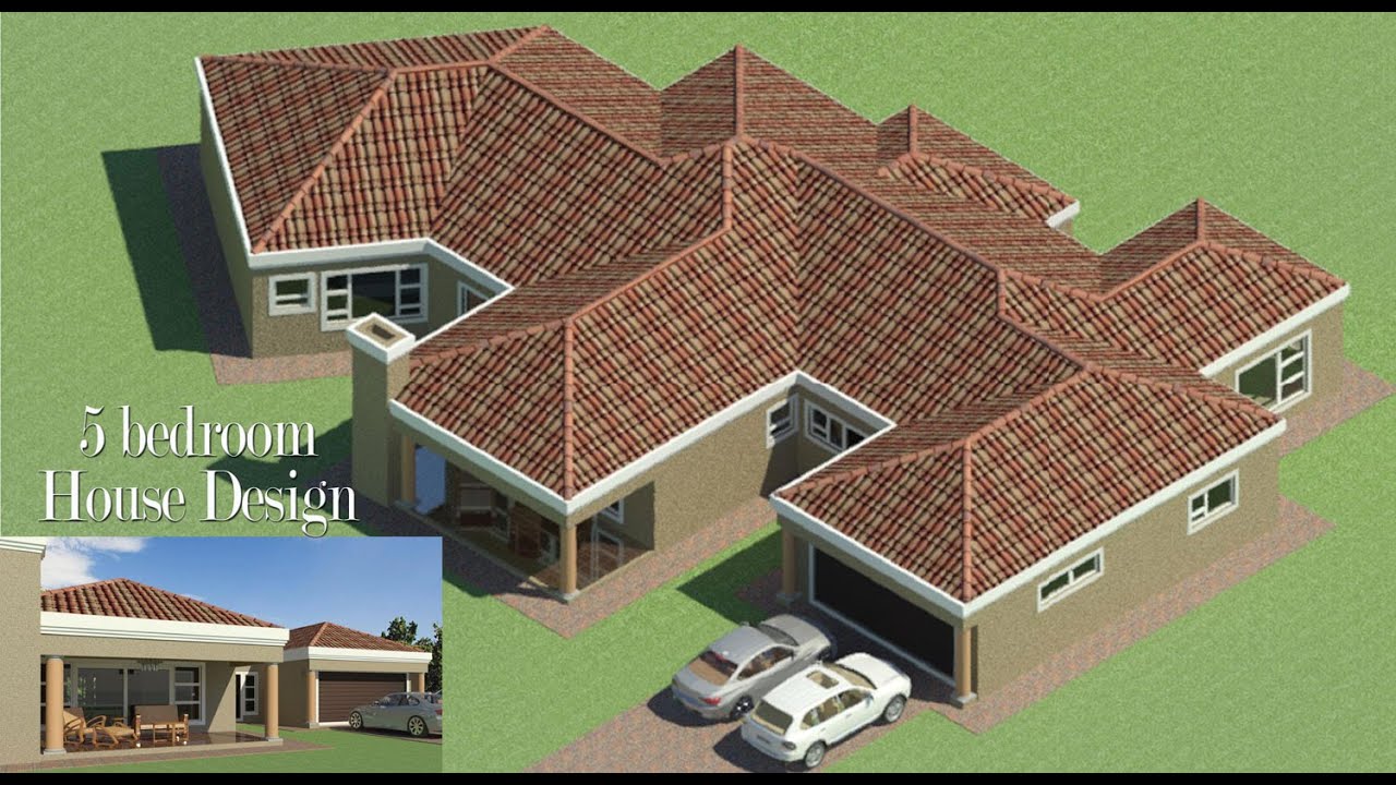 5 Bedroom House Design - Tuscan Style.