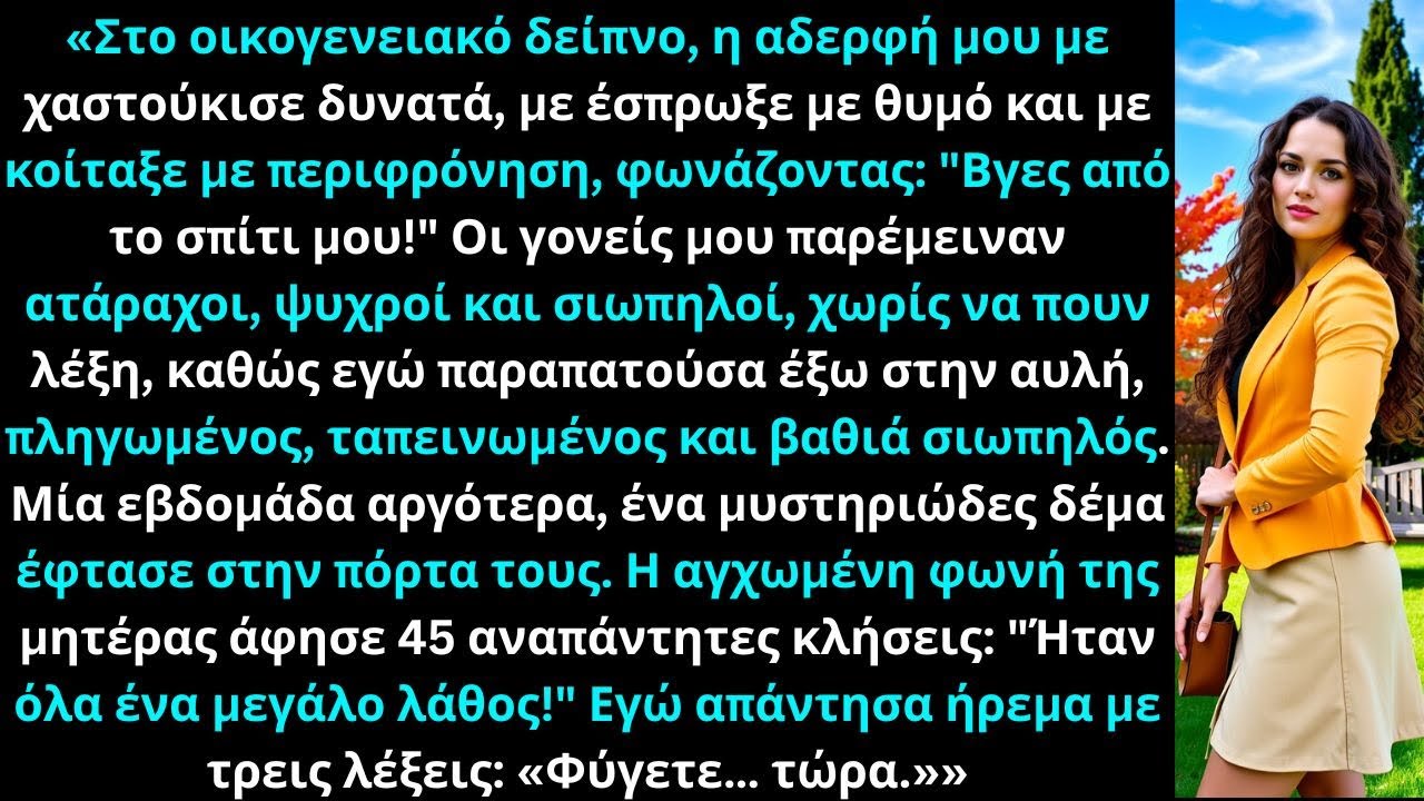 «Στο οικογενειακό δείπνο, η αδερφή μου με χτύπησε, με έσπρωξε και είπε 