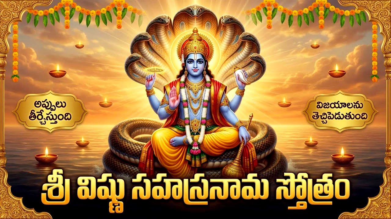 శ్రీ విష్ణు సహస్రనామ స్తోత్రం వింటే అఖండ ధనలాభం పొందుతారు🙏| Sri Vishnu Sahasranama Stothtam  Lyrics