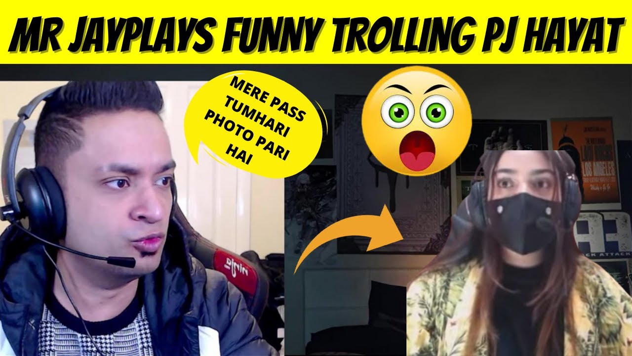 😂 MR JAYPLAYS FUNNY TROLLING PJ HAYAT GAMING ON LIVE STREAM | MR JAYPLAYS