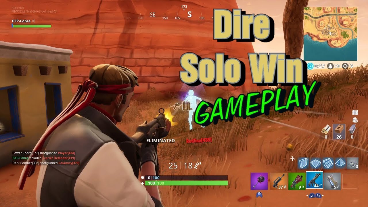 Fortnite Dire Solo Win Gameplay