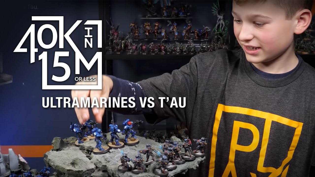 T'au Nick's biggest challenge yet! A 10-year old boy. Warhammer 40k in 15 minutes.