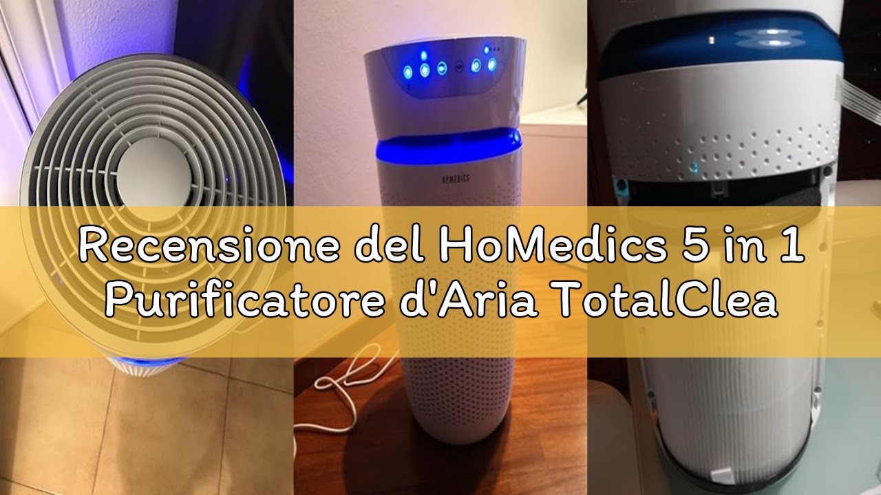 Recensione del HoMedics 5 in 1 Purificatore d'Aria TotalClean, Sistema di Filtraggio HEPA e a Carbon