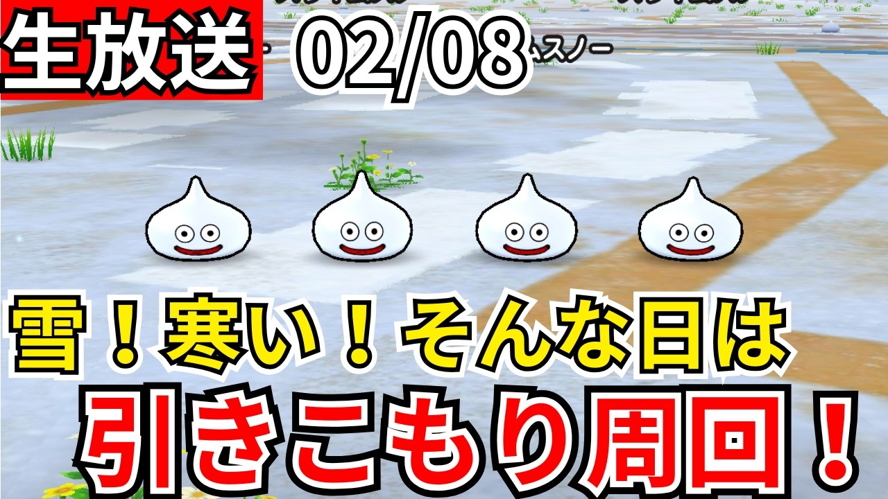 【ドラクエウォーク】雪！寒い！暇！そんな時は引きこもり周回！【生放送】
