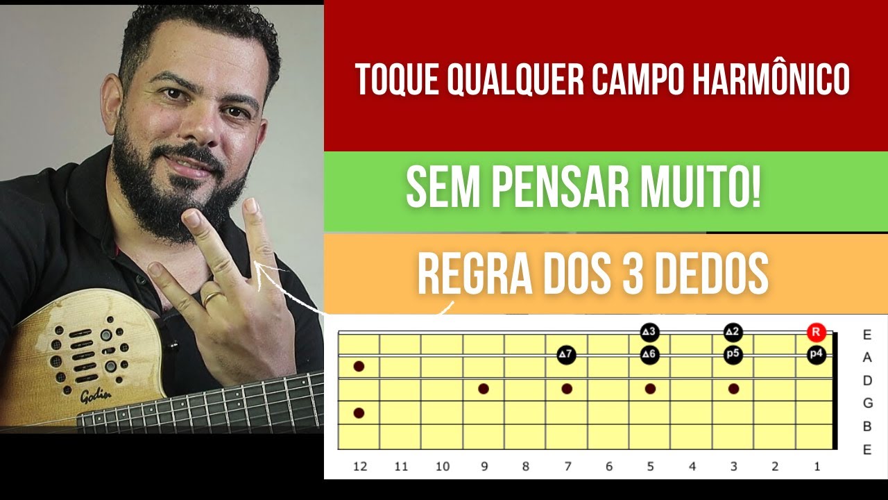 Campo harmônico sem pensar!!  TODOS OS TONS !!