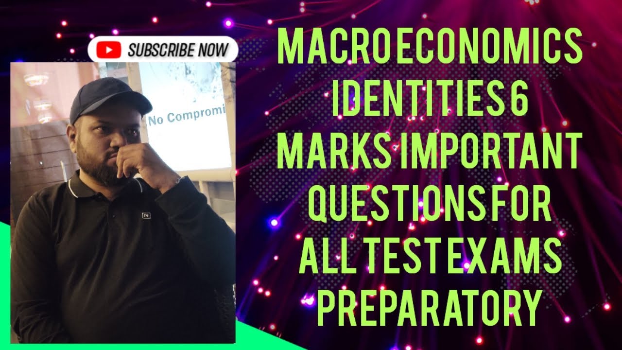 2nd PUC Economics National Income Accounting Macro Economics Identities 6 Marks Concept 
