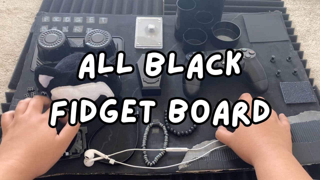 rating my black fidget board asmr