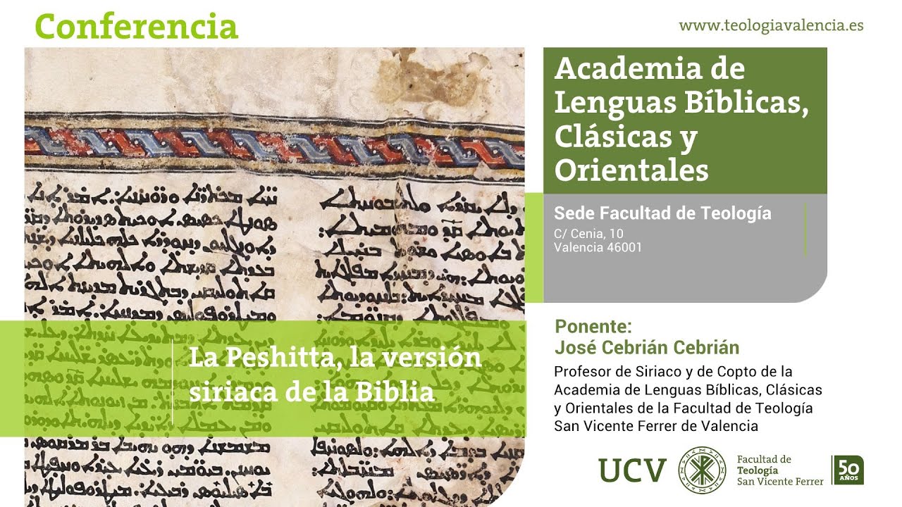 La Peshitta: la versión siriaca de la Biblia, por José Cebrián