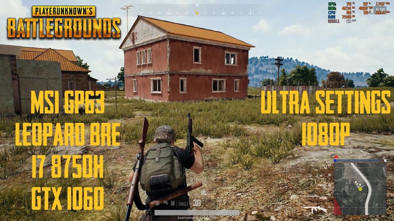 MSI GP63 - PUBG - Ultra Settings