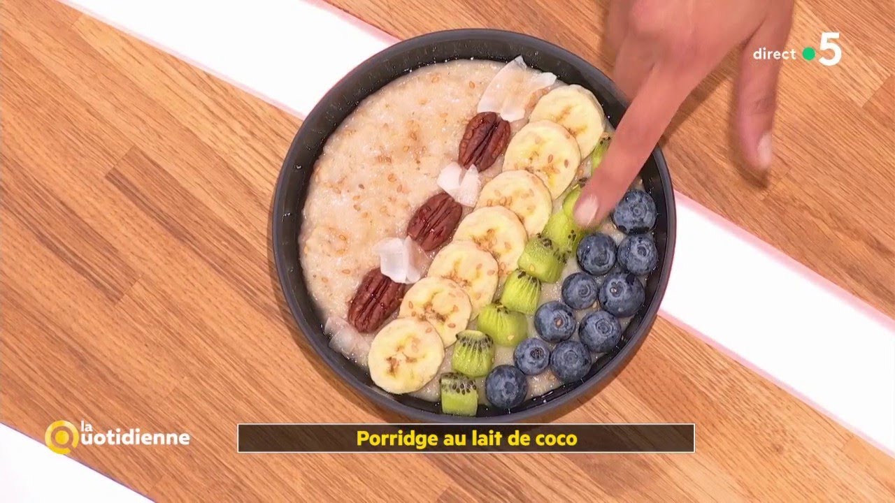 Recette : Porridge au lait de coco 750 gr - La Quotidienne