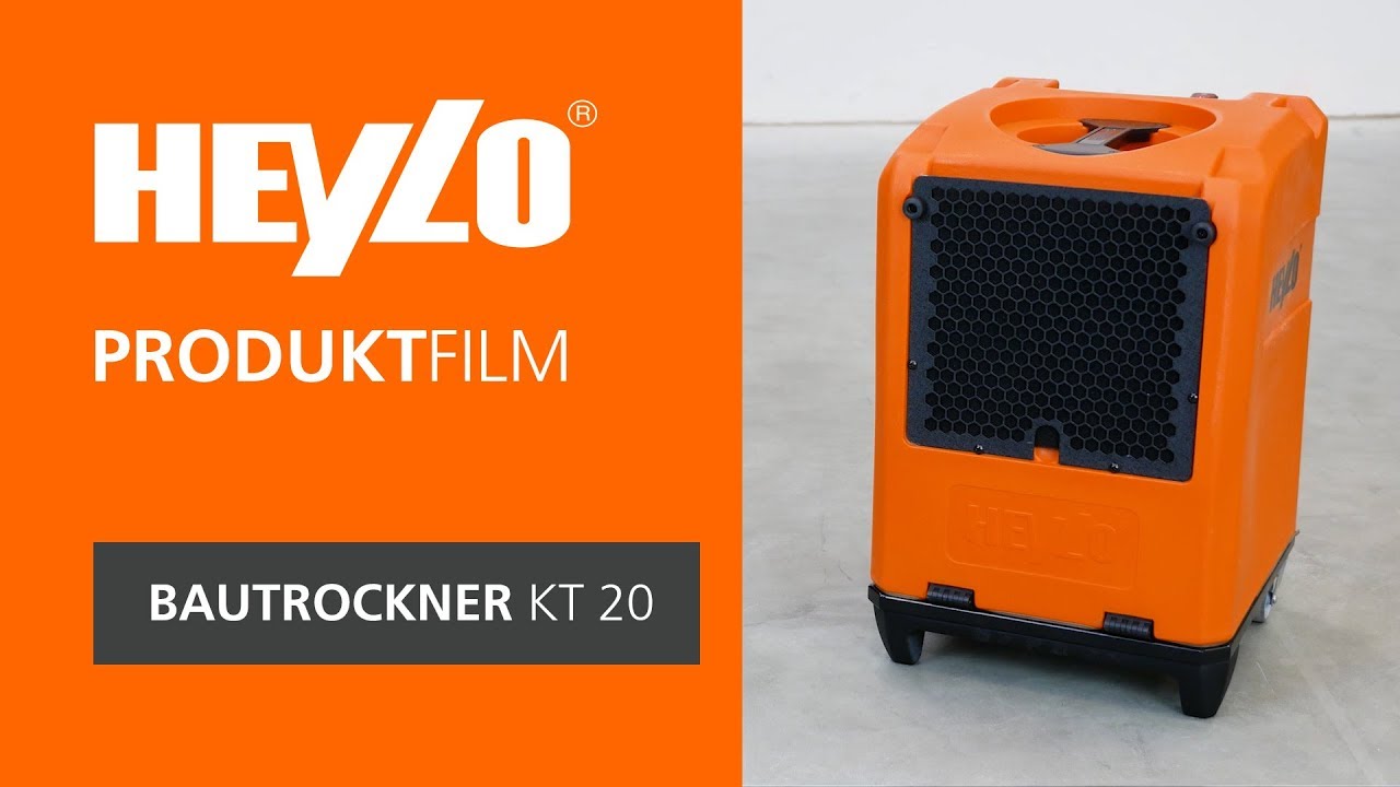 Bautrockner KT 20 [Heylo]: Wie bediene ich den Trockner nach Wasserschäden (oder Neubautrocknung)?