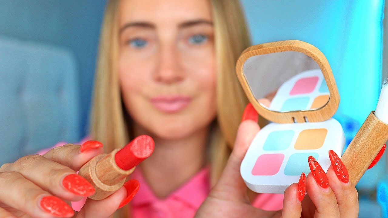 ASMR Makeup with WOODEN cosmetics for Sleep💄 Personal Attention