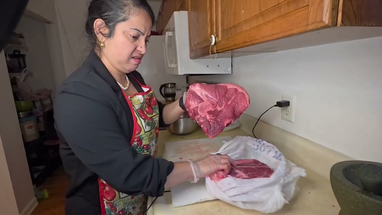 Today happy valentine's day American nepali cook food goat leg pig love please like subscribe share 