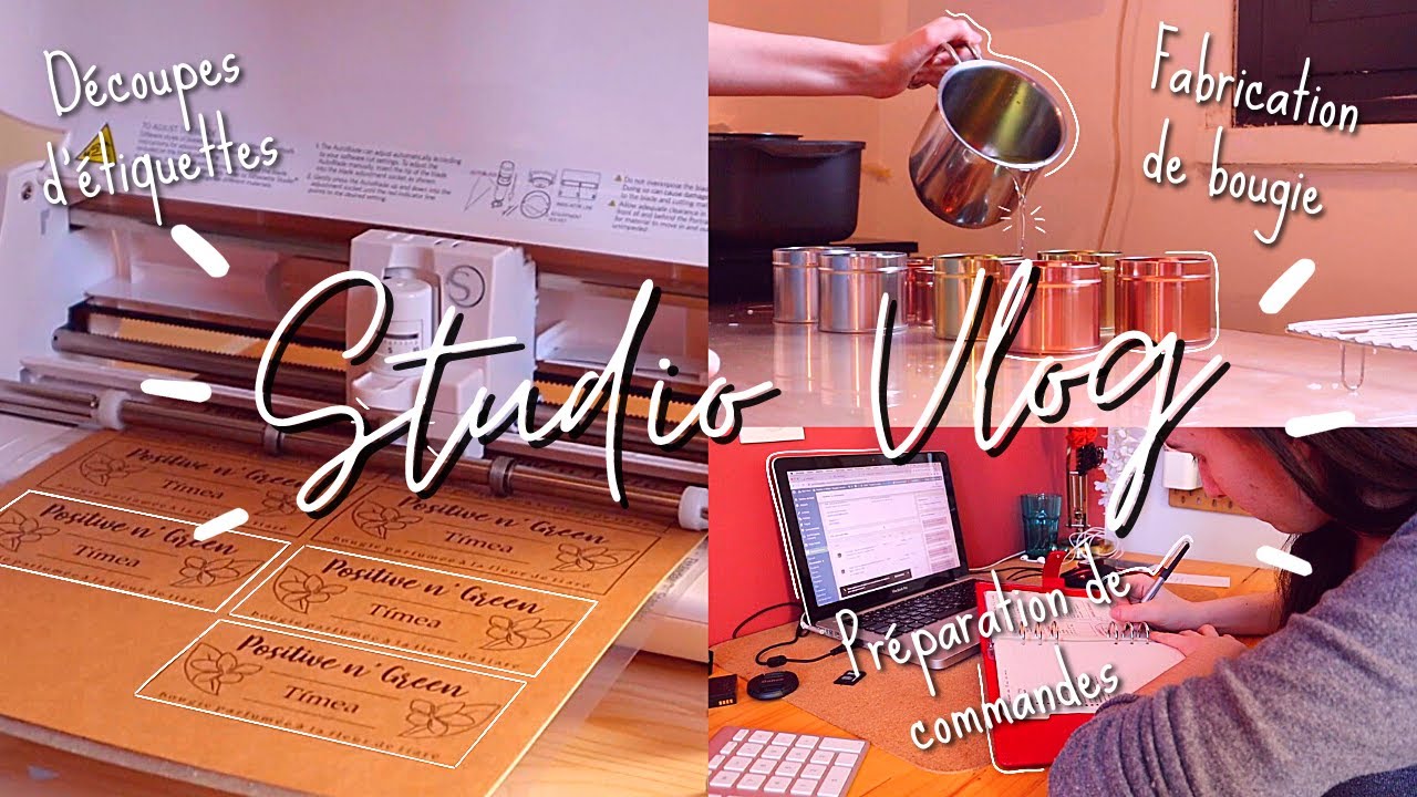 Studio Vlog - Préparation de commande, fabrication de bougie, admin