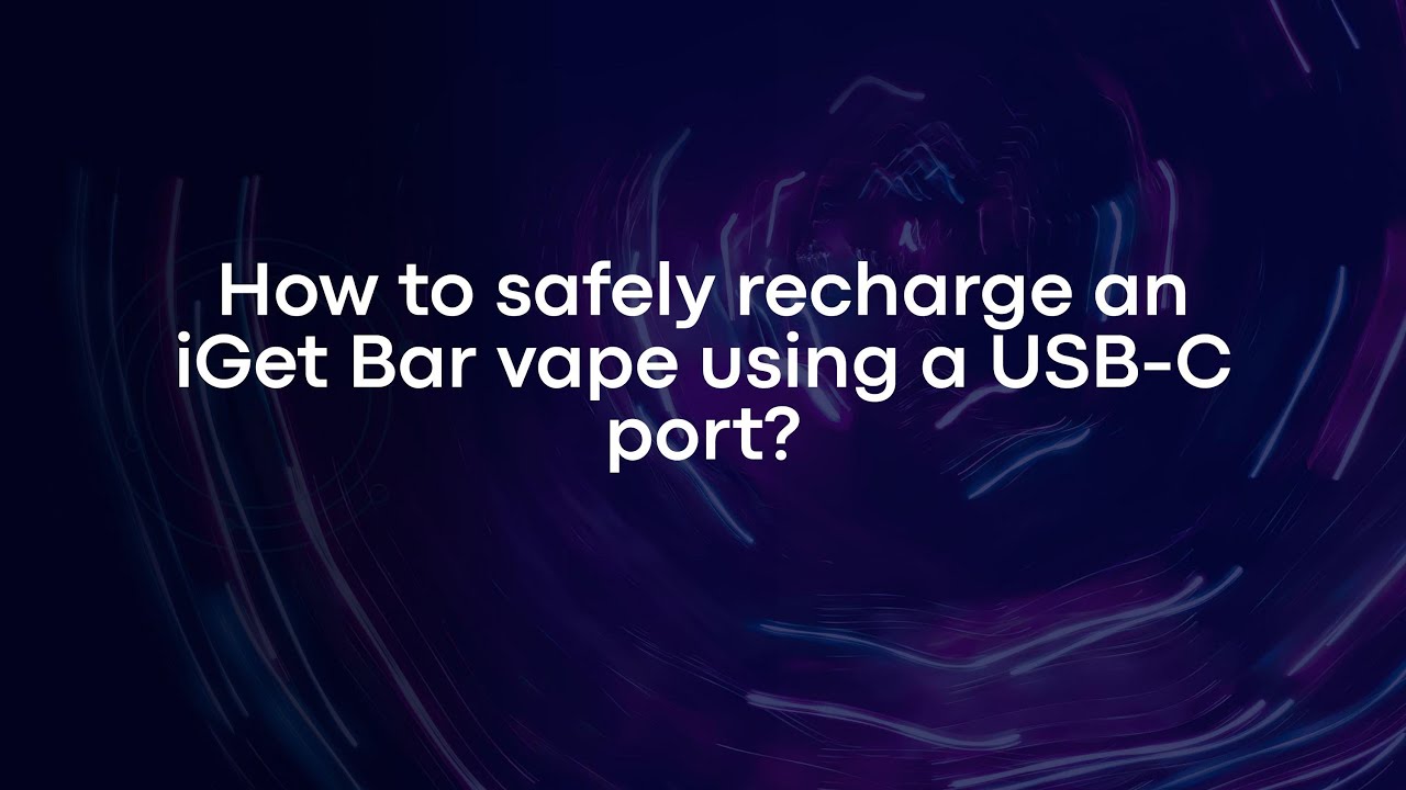 How to safely recharge an iGet&nbsp;Bar vape using a USB‑C port?