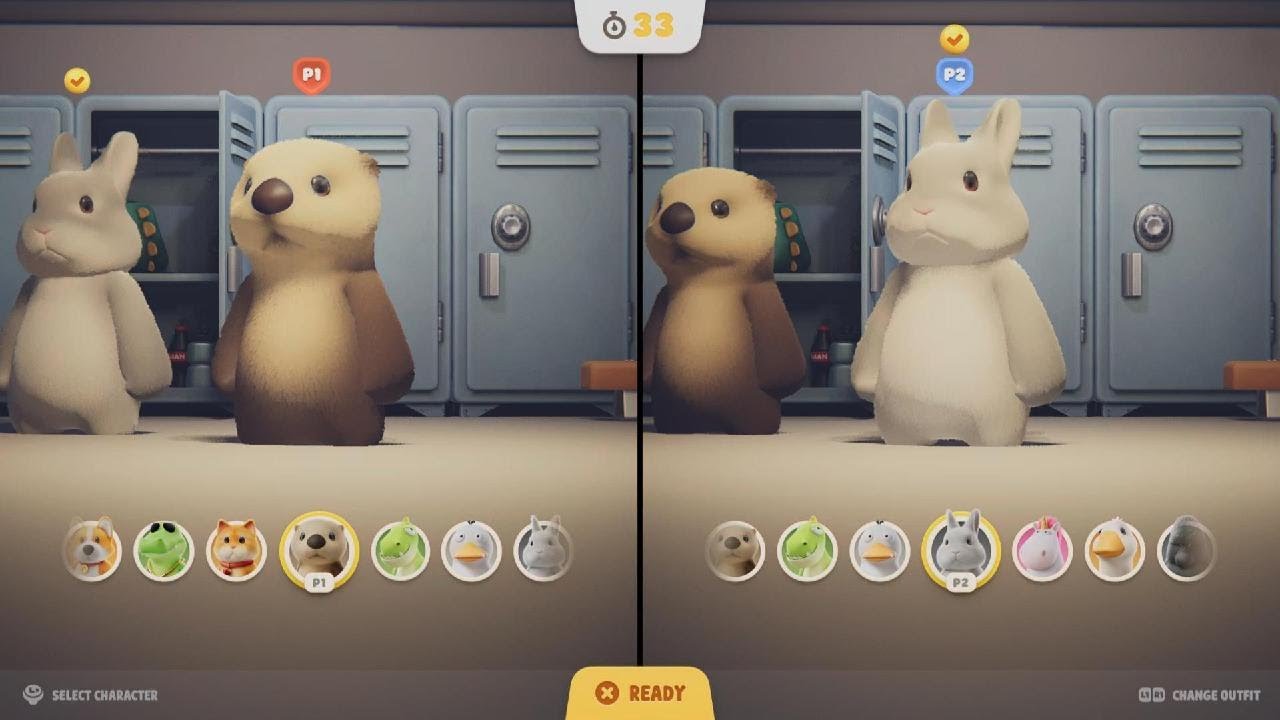 Party Animals PS5 Local Couch Co-op Splitscreen Gameplay