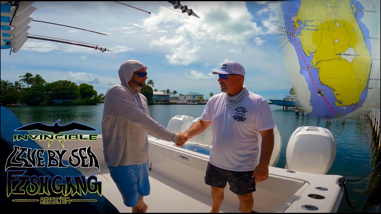 NEW INVINCIBLE 37 CENTER CONSOLE CATAMARAN BROUGHT FROM TAMPA TO MARATHON FLORIDA KEYS