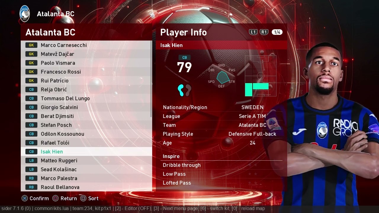 Atalanta BC Transfer Update 2025 Facepack PES 2021-SPFL2025