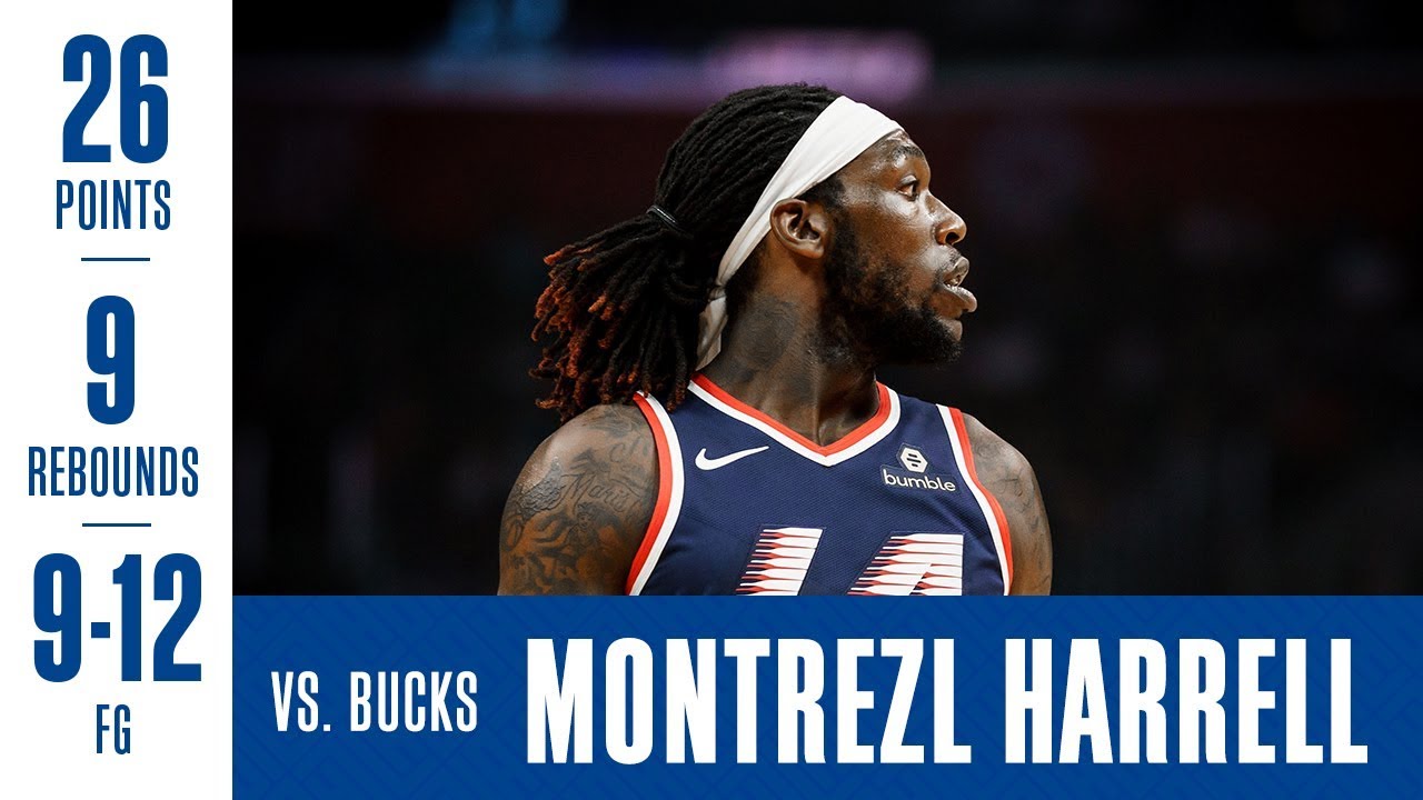 Montrezl Harrell Highlights vs. Bucks | 11/10