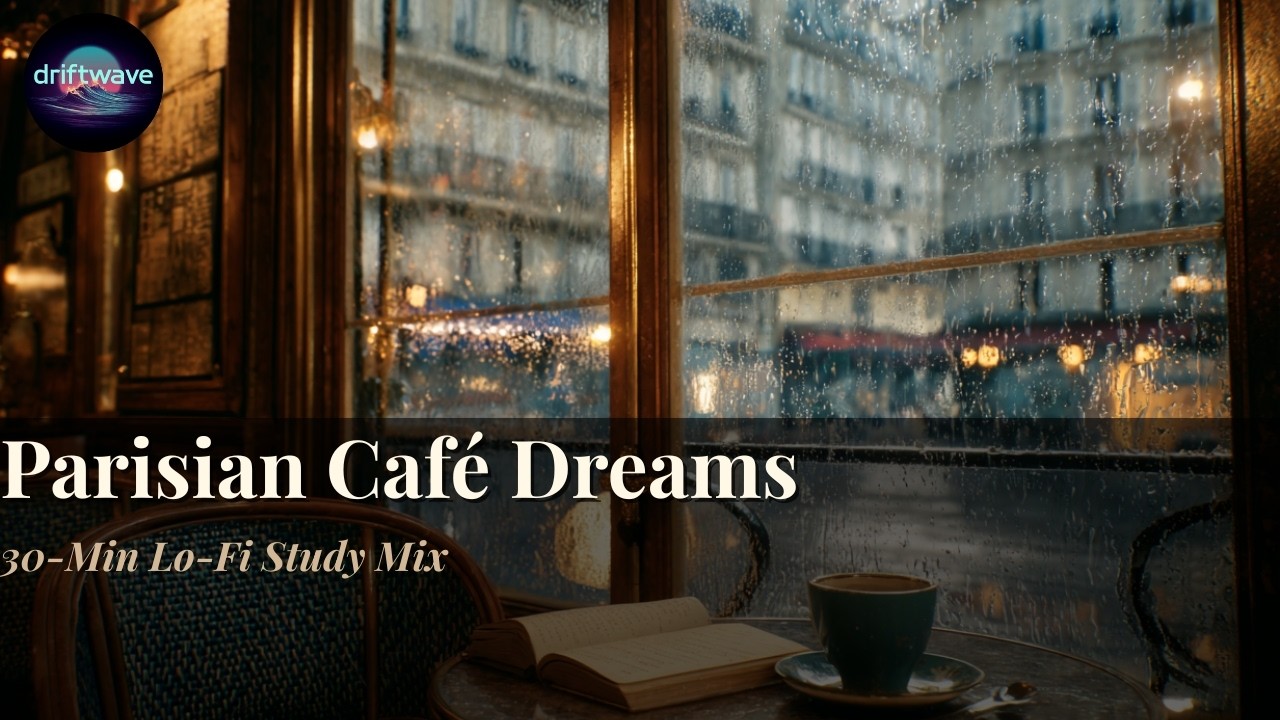 Parisian Caf&eacute; Dreams ☕ 30-Min Lo-Fi Study Mix | Background Music for Focus | Driftwave