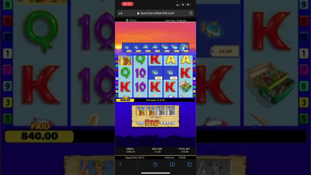 FISHIN FRENZY &pound;10 SPIN SCATTER &hellip;. BIG WIN!! #betting #gambling #winning #games #slots
