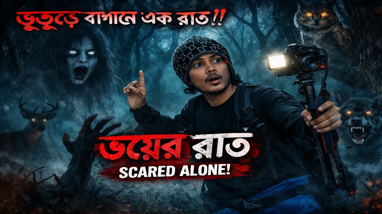 ভয়ানক Haunted Garden এ Alone Night Challenge | Real Ghost Caught On Camera Ep1018