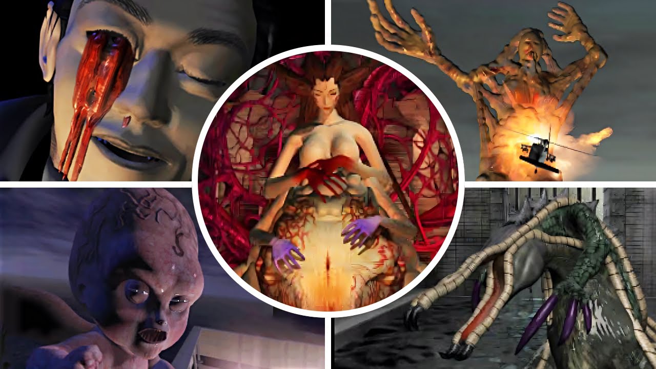 Parasite Eve - All Bosses & Cutscenes