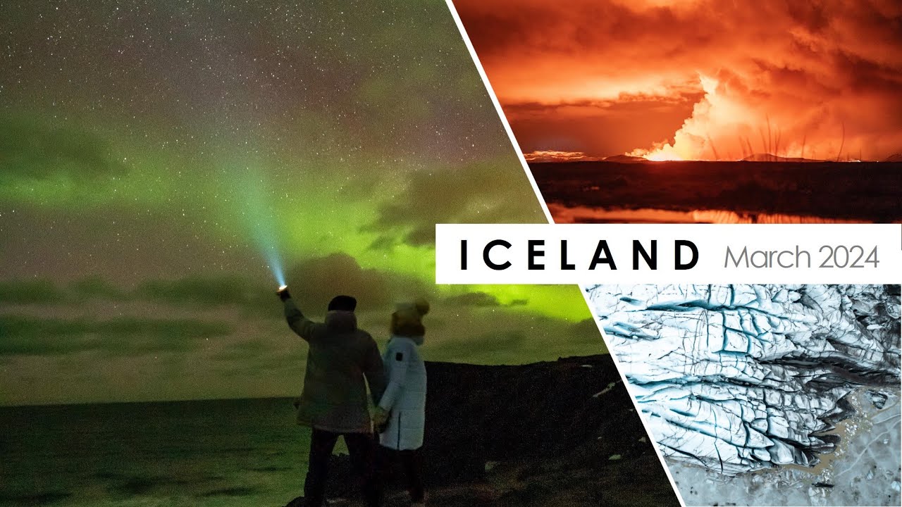 Rundreise Island - die Ringstra&szlig;e im Winter (03/2024) in 4K: Vulkanausbruch, Polarlichter, Gletscher