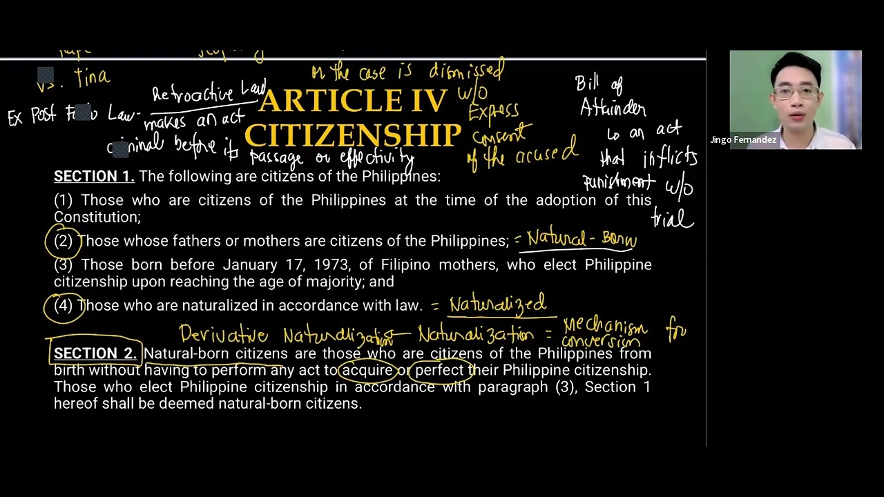 Philippine Constitution part 2 by CHAPS (Atty. Fernandez) Nov. 2024