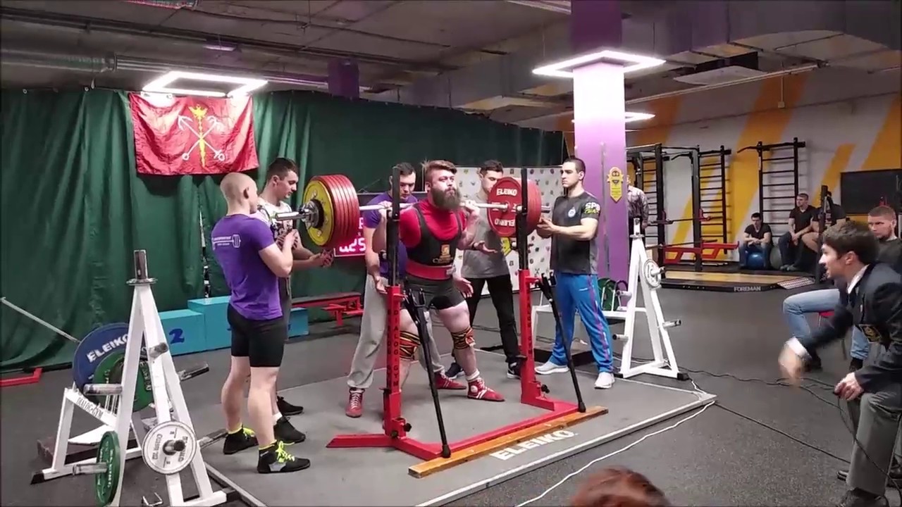 Dergunov Vladimir squat 362,5kg@105kg. NEW RECORD of St.Petersburg.