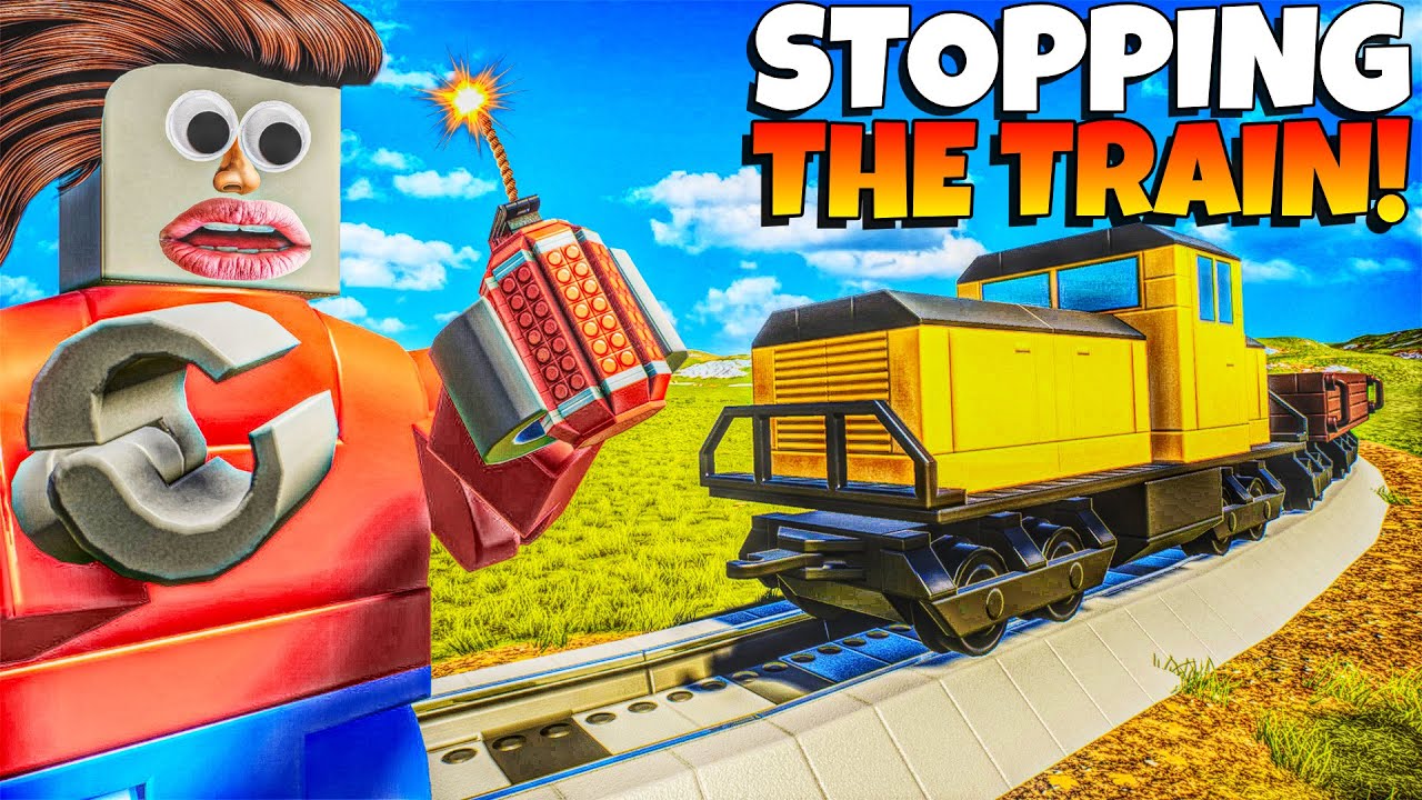 Stopping The Train Goes WRONG in Brick Rigs!