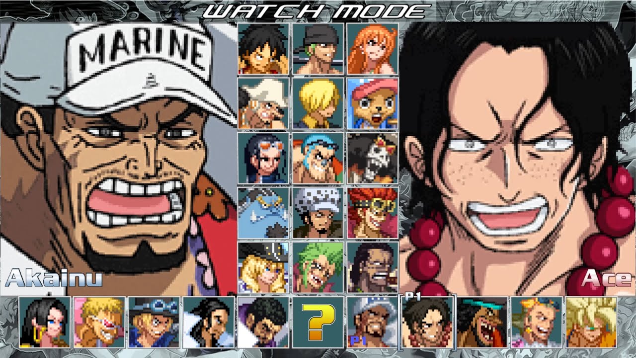 One Piece: Great Pirate Colosseum Mugen - Akauni VS Ace - Gameplay