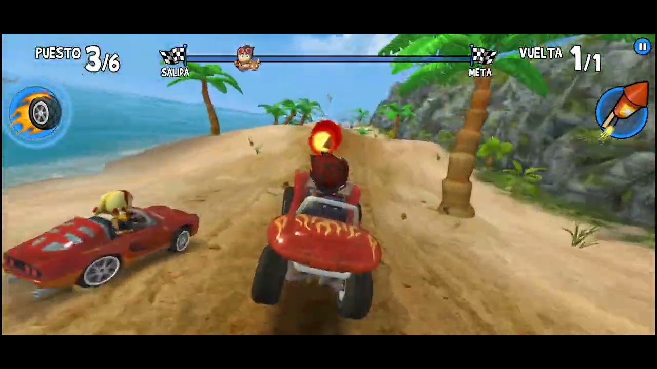 Jugando carreraa en movil 