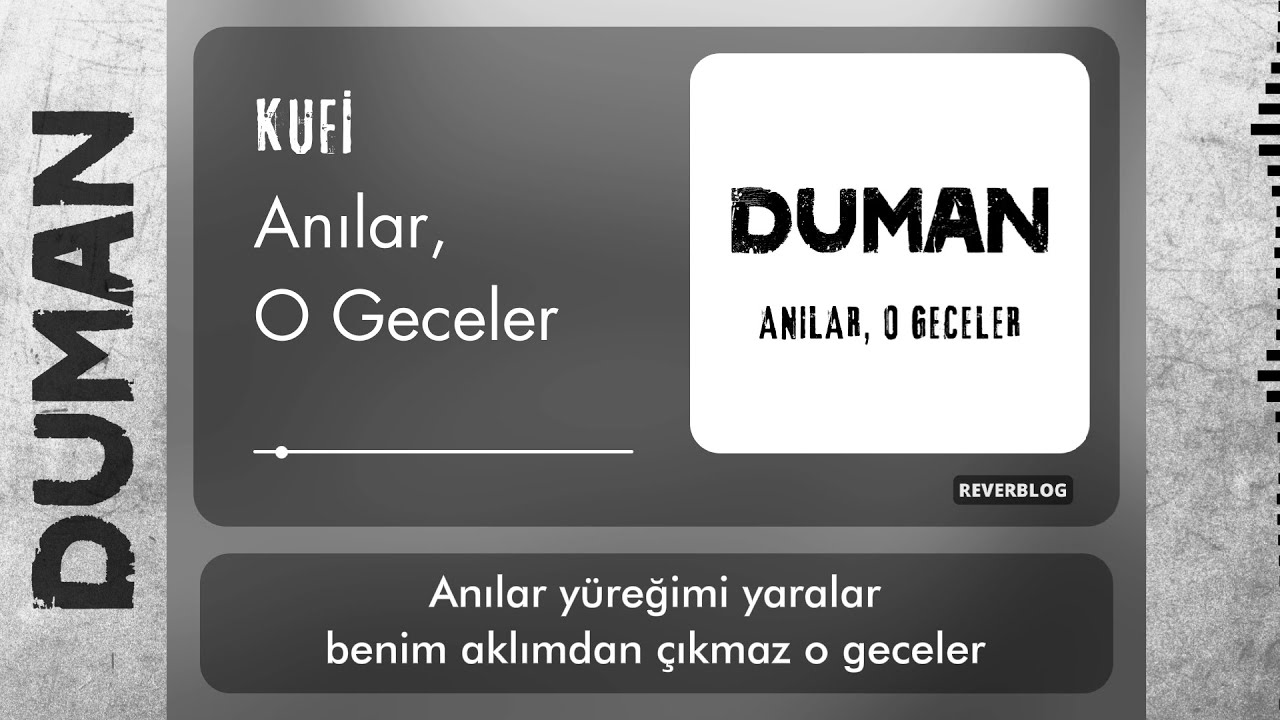 Duman - Anılar, O Geceler | Karaoke (Backing Track)