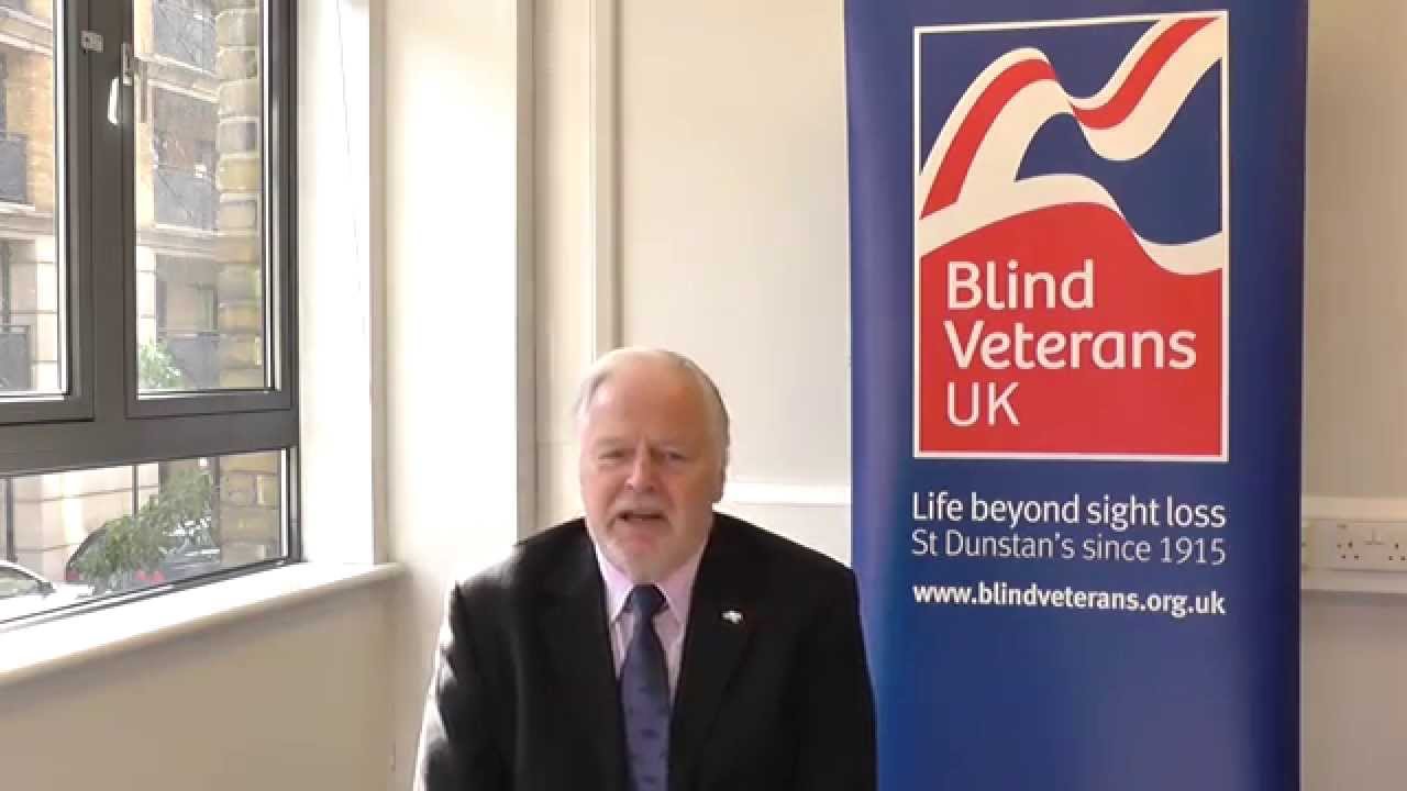 Ian Lavender wishes Blind Veterans UK a happy 100th birthday