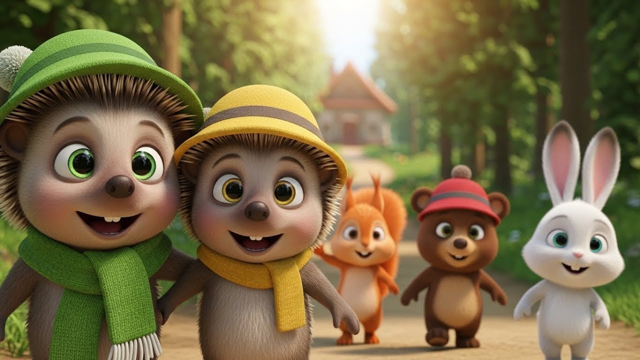 În Pădurea cu Alune 🌳🐰🐻 | Cântec Animat pentru Copii | Desen 3D Cântece pentru copii