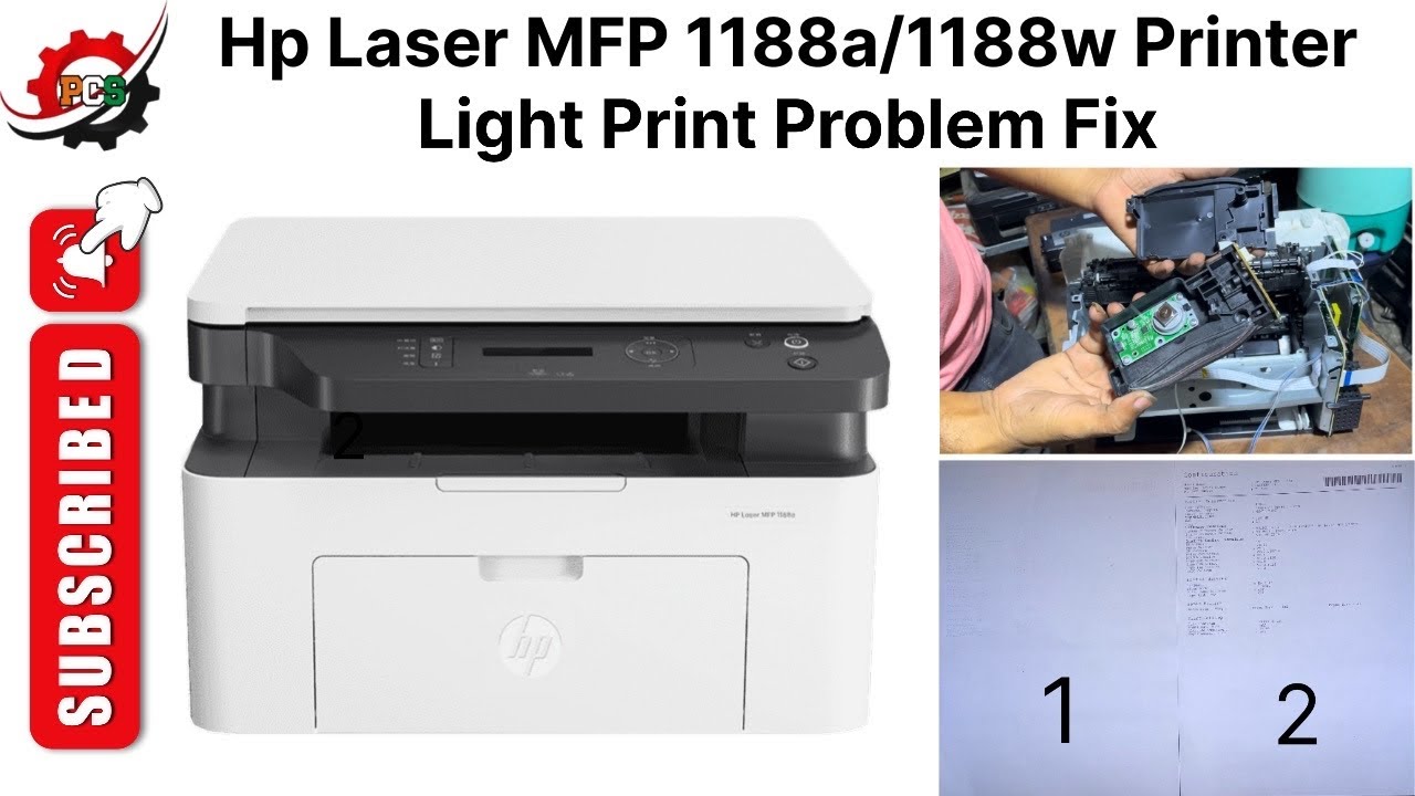 Hp Laser MFP 1188a/1188w Printer Light Print Problem || 100% Solution