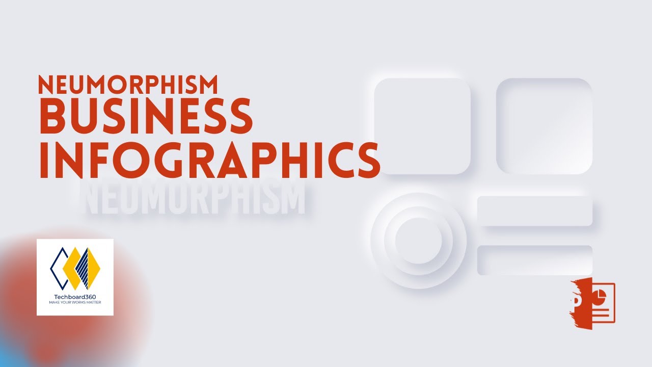 An Animated Neumorphic Business Infographics Slide using PowerPoint 🔥