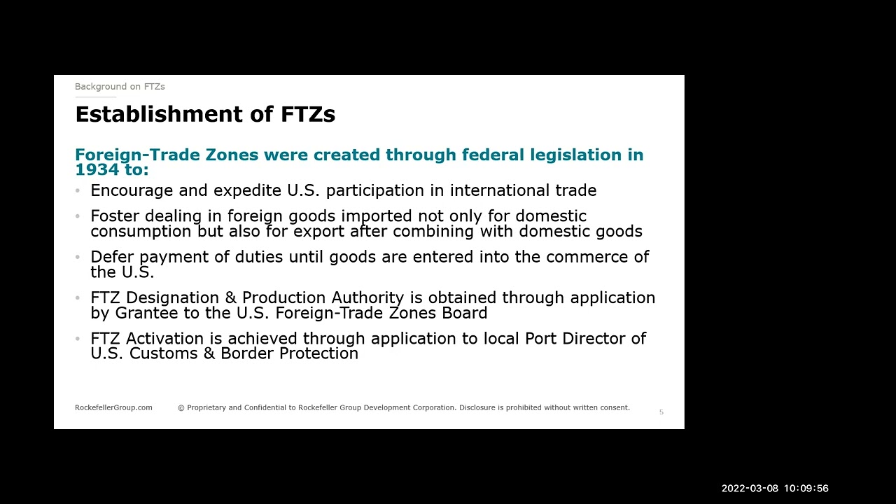 Foreign Trade Zone training