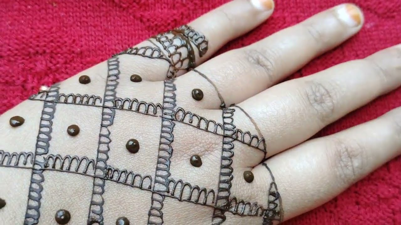 New back hand mehndi design simple mehndi design easy mehndi design @heenabyshana 