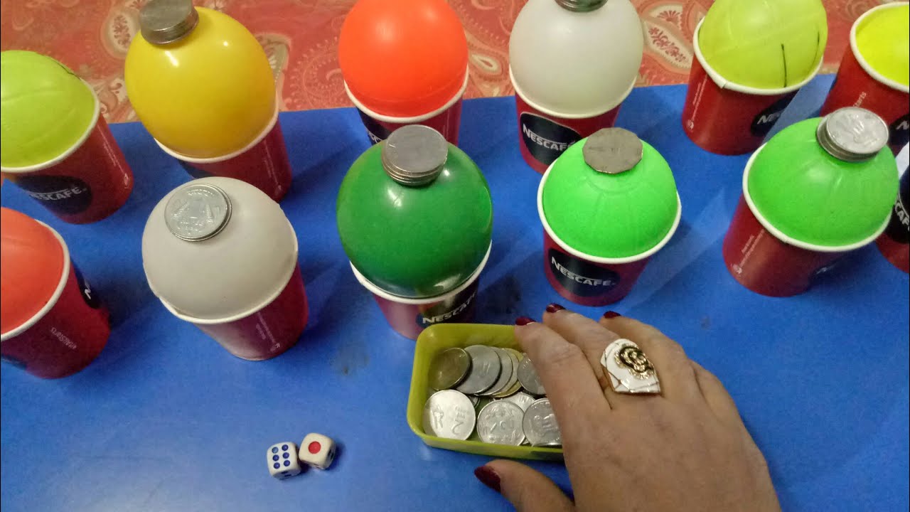 CUP ke uper BALL ke uper COIN kitty game one minute (Jyoti creation)
