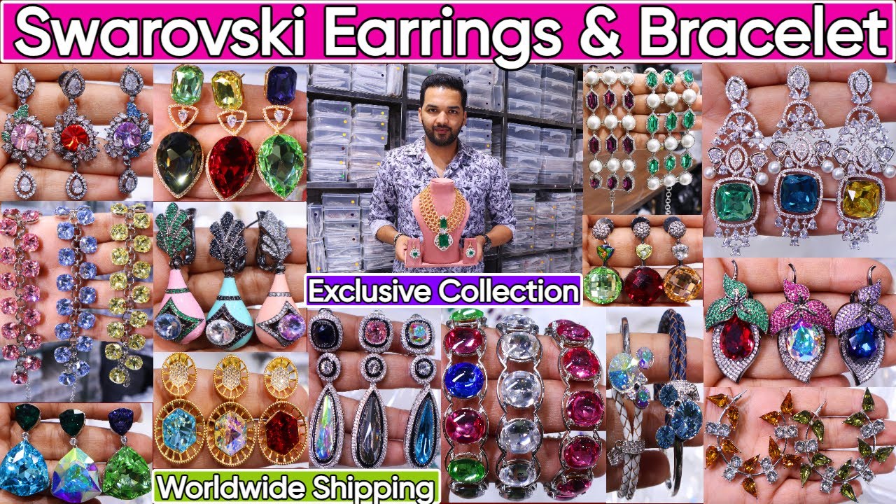Latest Designer Swarovski Earrings, Pendants & Bracelets Collection 2024 | Premium Wedding Jewellery