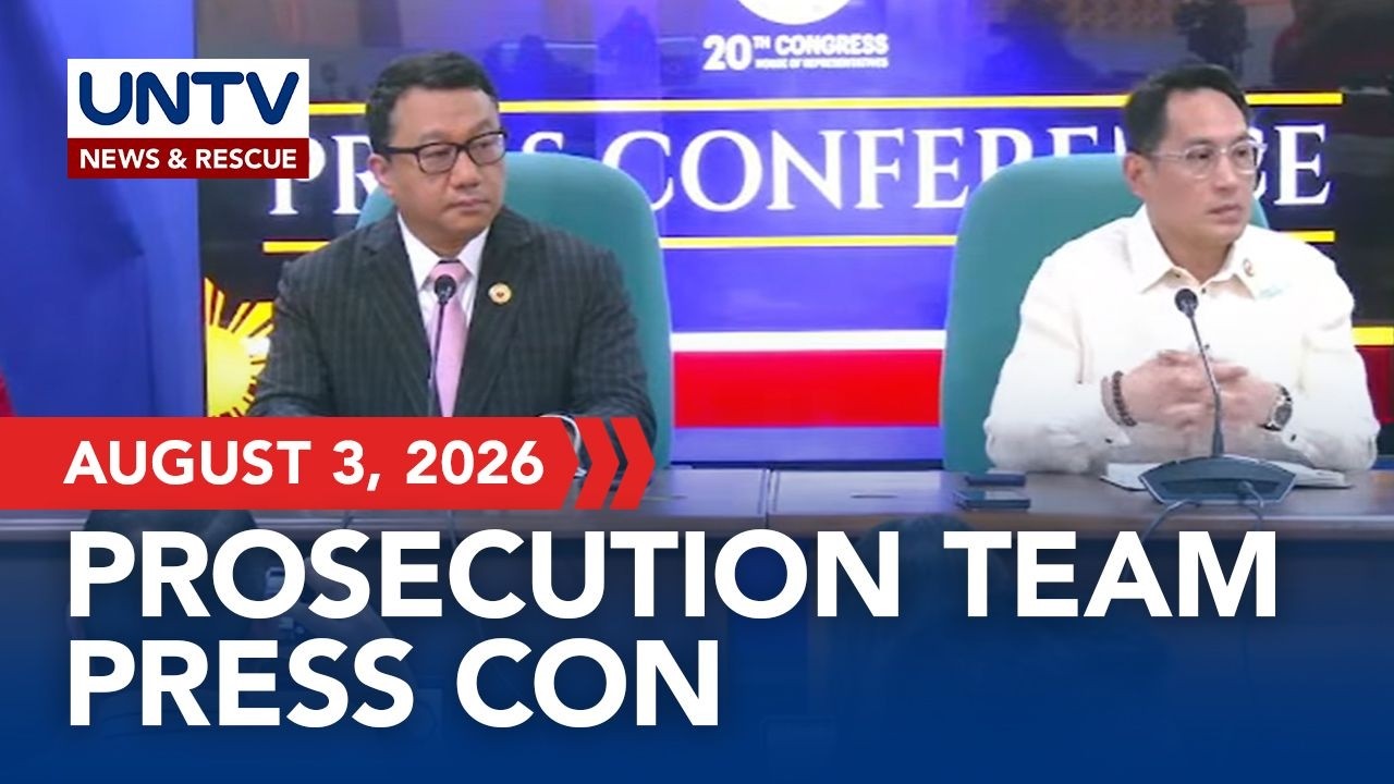 House prosecution holds Day 11 presscon on VP Sara Duterte impeachment trial | August 3, 2026