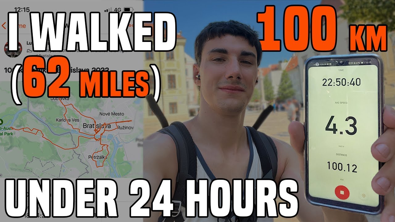 I Walked 100 KM in 24 Hours (62 miles) /4K60/ | iamlukash