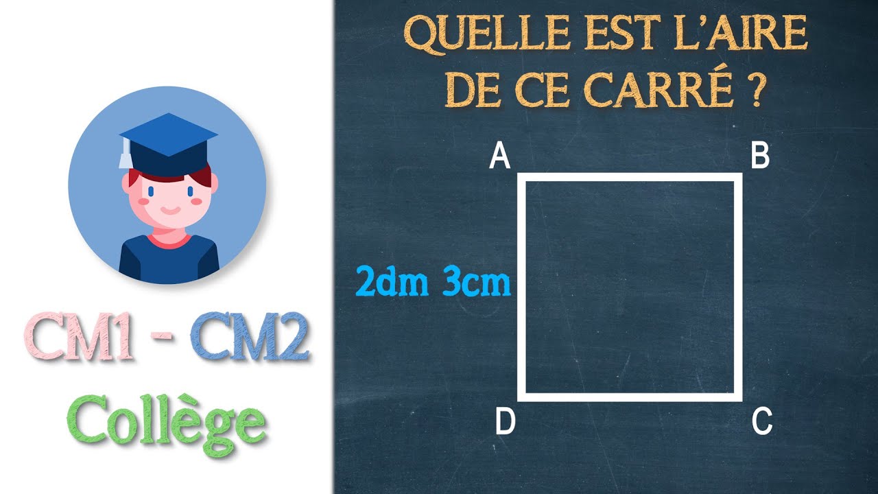 Calcule l'aire de ce carré - Petits Savants