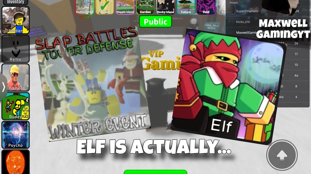 Elf Showcase! (Unedited) | Slap Battles Tower Defense