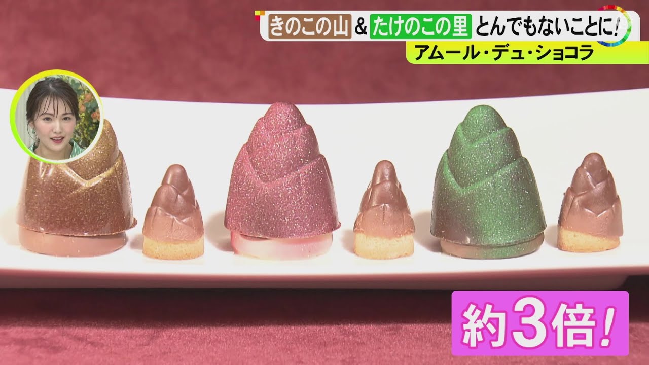 “きのこの山”と“たけのこの里”を有名シェフが本気でつくったらこうなった アムール・デュ・ショコラで夢のコラボ